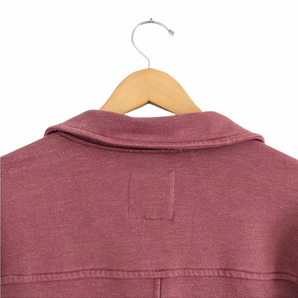 AVEC LES FILLES French Terry Mauve Pink Shacket Size Small - Picture 7 of 13